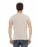 Darrahopens Men's Fashion > Tops & T-shirts Round Neck Short Sleeve T-shirt with Front Print L Men