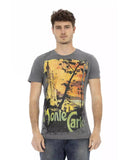 Darrahopens Men's Fashion > Tops & T-shirts Short Sleeve T-Shirt with Round Neck and Front Print 2XL Men