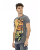 Darrahopens Men's Fashion > Tops & T-shirts Short Sleeve T-Shirt with Round Neck and Front Print 2XL Men