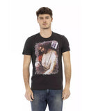 Darrahopens Men's Fashion > Tops & T-shirts Short Sleeve T-shirt with Round Neck and Front Print S Men