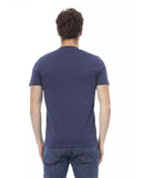 Darrahopens Men's Fashion > Tops & T-shirts Short Sleeve T-shirt with Round Neck and Front Print XS Men