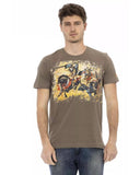 Darrahopens Men's Fashion > Tops & T-shirts Short Sleeve T-shirt with Round Neck - Front Print 2XL Men