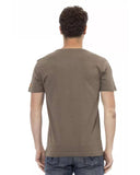 Darrahopens Men's Fashion > Tops & T-shirts Short Sleeve T-shirt with Round Neck - Front Print L Men