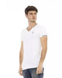 Darrahopens Men's Fashion > Tops & T-shirts Short Sleeve T-shirt with V-neck and Chest Print L Men