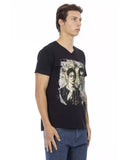 Darrahopens Men's Fashion > Tops & T-shirts Short Sleeve T-shirt with V-neck and Front Print 2XL Men