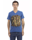 Darrahopens Men's Fashion > Tops & T-shirts Short Sleeve T-shirt with V-neck and Front Print 2XL Men