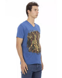 Darrahopens Men's Fashion > Tops & T-shirts Short Sleeve T-shirt with V-neck and Front Print 2XL Men