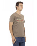 Darrahopens Men's Fashion > Tops & T-shirts Short Sleeve T-shirt with V-neck and Front Print 2XL Men