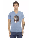 Darrahopens Men's Fashion > Tops & T-shirts Short Sleeve T-shirt with V-neck and Front Print 2XL Men