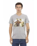 Darrahopens Men's Fashion > Tops & T-shirts Short Sleeve T-shirt with V-neck and Front Print 2XL Men