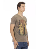 Darrahopens Men's Fashion > Tops & T-shirts Short Sleeve T-shirt with V-neck and Front Print 2XL Men