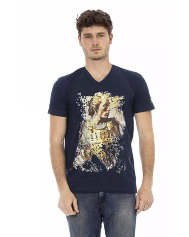 Darrahopens Men's Fashion > Tops & T-shirts Short Sleeve T-shirt with V-neck and Front Print 2XL Men