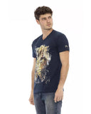 Darrahopens Men's Fashion > Tops & T-shirts Short Sleeve T-shirt with V-neck and Front Print 2XL Men