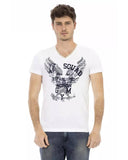 Darrahopens Men's Fashion > Tops & T-shirts Short Sleeve T-shirt with V-neck and Front Print 2XL Men