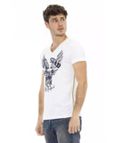 Darrahopens Men's Fashion > Tops & T-shirts Short Sleeve T-shirt with V-neck and Front Print 2XL Men