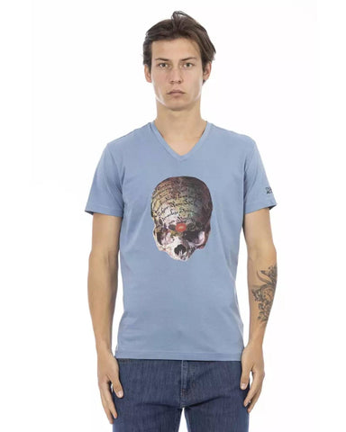 Darrahopens Men's Fashion > Tops & T-shirts Short Sleeve T-shirt with V-neck and Front Print L Men