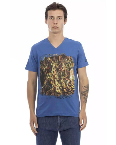 Darrahopens Men's Fashion > Tops & T-shirts Short Sleeve T-shirt with V-neck and Front Print M Men