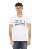 Darrahopens Men's Fashion > Tops & T-shirts Short Sleeve V-Neck T-shirt with Front Print 2XL Men