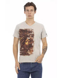 Darrahopens Men's Fashion > Tops & T-shirts Short Sleeve V-Neck T-shirt with Front Print 2XL Men