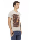 Darrahopens Men's Fashion > Tops & T-shirts Short Sleeve V-Neck T-shirt with Front Print 2XL Men