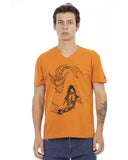 Darrahopens Men's Fashion > Tops & T-shirts Short Sleeve V-Neck T-Shirt with Front Print 2XL Men