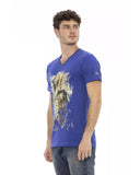 Darrahopens Men's Fashion > Tops & T-shirts Short Sleeve V-Neck T-shirt with Front Print 2XL Men