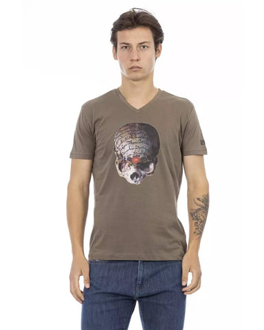 Darrahopens Men's Fashion > Tops & T-shirts Short Sleeve V-neck T-shirt with Front Print L Men