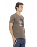 Darrahopens Men's Fashion > Tops & T-shirts Short Sleeve V-neck T-shirt with Front Print L Men