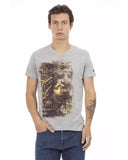 Darrahopens Men's Fashion > Tops & T-shirts Short Sleeve V-Neck T-shirt with Front Print L Men