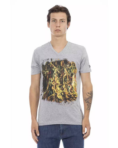 Darrahopens Men's Fashion > Tops & T-shirts Short Sleeve V-Neck T-shirt with Front Print L Men