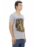 Darrahopens Men's Fashion > Tops & T-shirts Short Sleeve V-Neck T-shirt with Front Print L Men