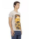 Darrahopens Men's Fashion > Tops & T-shirts Short Sleeve V-neck T-shirt with Front Print M Men