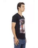 Darrahopens Men's Fashion > Tops & T-shirts V-neck Short Sleeve T-shirt with Front Print L Men