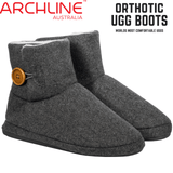 Darrahopens Men's Fashion > Uggs & Slippers Archline Orthotic UGG Boots Slippers Arch Support Warm Orthopedic Shoes - Grey - EUR 43 (Women's US 12/Men's US 10)