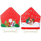 Darrahopens Occasions > Christmas 10x Christmas Chair Covers Dinner Table Santa Hat Snowman Home Décor Ornaments, Santa (10 Chair Covers)