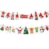 Darrahopens Occasions > Christmas 2Pack 3M Christmas Bunting Banners Garland Wall Decor Elk Snowman Party Decor(TO25+TO26)