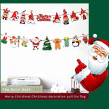 Darrahopens Occasions > Christmas 2Pack 3M Christmas Bunting Banners Garland Wall Decor Elk Snowman Party Decor(TO25+TO26)