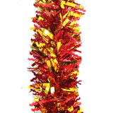 Darrahopens Occasions > Christmas 5x 2.5m Christmas Tinsel Xmas Garland Sparkly Snowflake Party Natural Home Décor, Crinkle Cut (Red Gold)