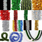 Darrahopens Occasions > Christmas 5x 2.5m Christmas Tinsel Xmas Garland Sparkly Snowflake Party Natural Home Décor, Snow in Black/Gold