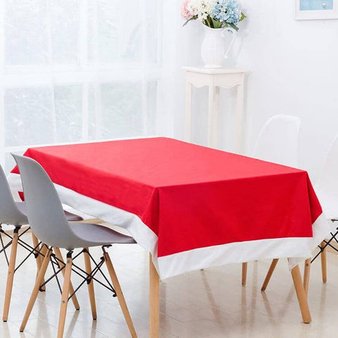 Darrahopens Occasions > Christmas 6-10x Christmas Santa Hat Chair Covers Table Cloth Dinner Home Décor Ornaments, Table Cloth (130x180 cm)