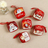 Darrahopens Occasions > Christmas 6 Pcs Set Small Gift Cute Cartoon Bags Packaging Box Christmas Coin Purse