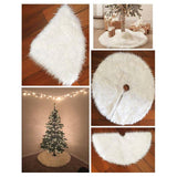 Darrahopens Occasions > Christmas 60/78/90/122cm Christmas Snow Plush Tree Skirt Xmas Base Floor Mat Cover Decor, 122cm (48")