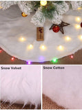 Darrahopens Occasions > Christmas 60/78/90/122cm Christmas Snow Plush Tree Skirt Xmas Base Floor Mat Cover Decor, 60cm (23.6")