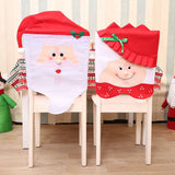 Darrahopens Occasions > Christmas 6x Christmas Cute Lady Santa Hat Chair Covers Dinner Home Décor Ornaments Gift, Mr Santa