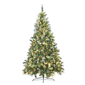 Darrahopens Occasions > Christmas Christabelle 2.7m Pre Lit LED Christmas Tree Decor with Pine Cones Xmas Decorations