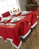 Darrahopens Occasions > Christmas Christmas Chair Covers Tablecloth Runner Decoration Xmas Dinner Party Santa Gift, 10x Chair Covers