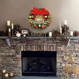 Darrahopens Occasions > Christmas Christmas Wreath Door Garland Decoration Front Door Hanging Flowers Tree D��cor(H1-2)