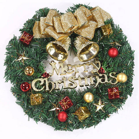 Darrahopens Occasions > Christmas Christmas Wreath Door Garland Decoration Front Door Hanging Flowers Tree D��cor(J1-4)