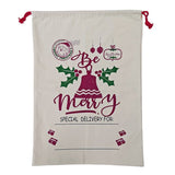 Darrahopens Occasions > Christmas Large Christmas XMAS Hessian Santa Sack Stocking Bag Reindeer Children Gifts Bag, Cream - Bell