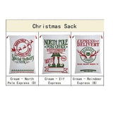 Darrahopens Occasions > Christmas Large Christmas XMAS Hessian Santa Sack Stocking Bag Reindeer Children Gifts Bag, Cream - Bell